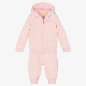 Pink Girls Cotton Sweatsuit