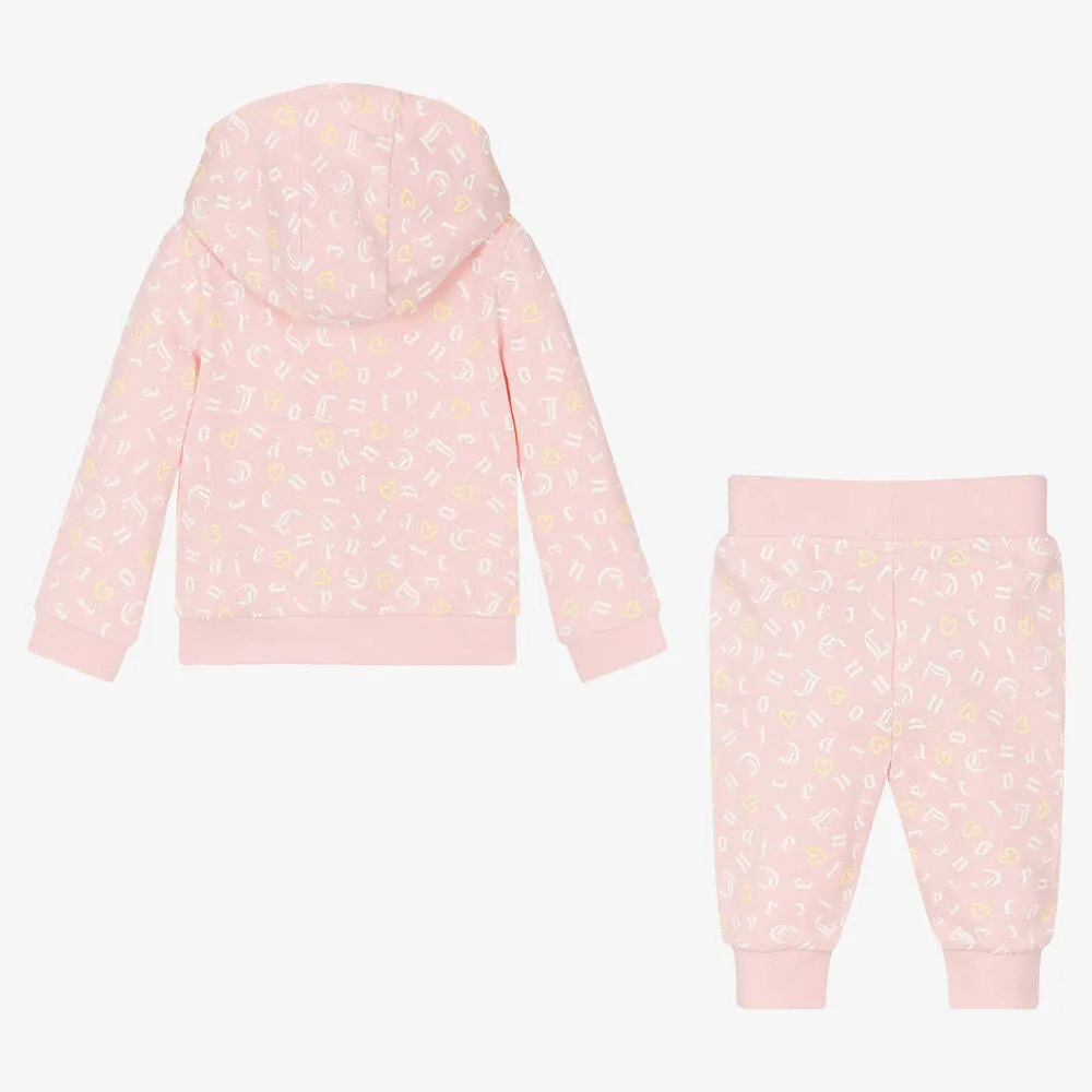 Pink Girls Cotton Sweatsuit