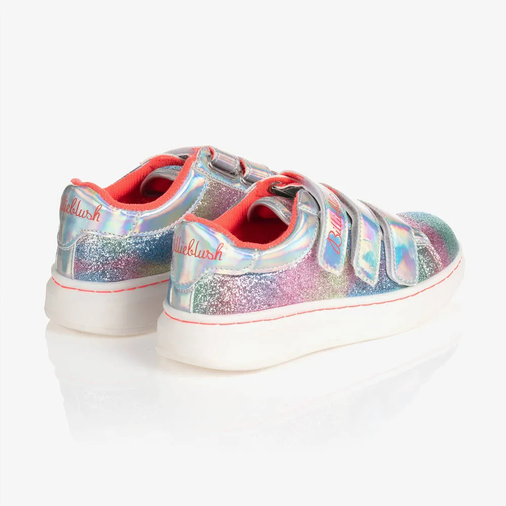 Girls Rainbow Glitter Trainers