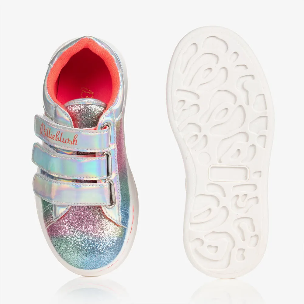 Girls Rainbow Glitter Trainers