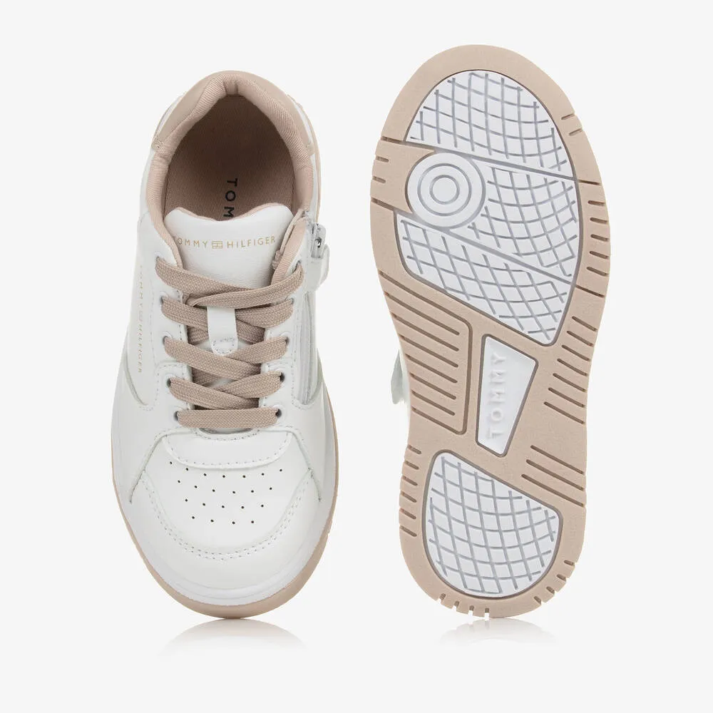 Girls White & Beige Trainers