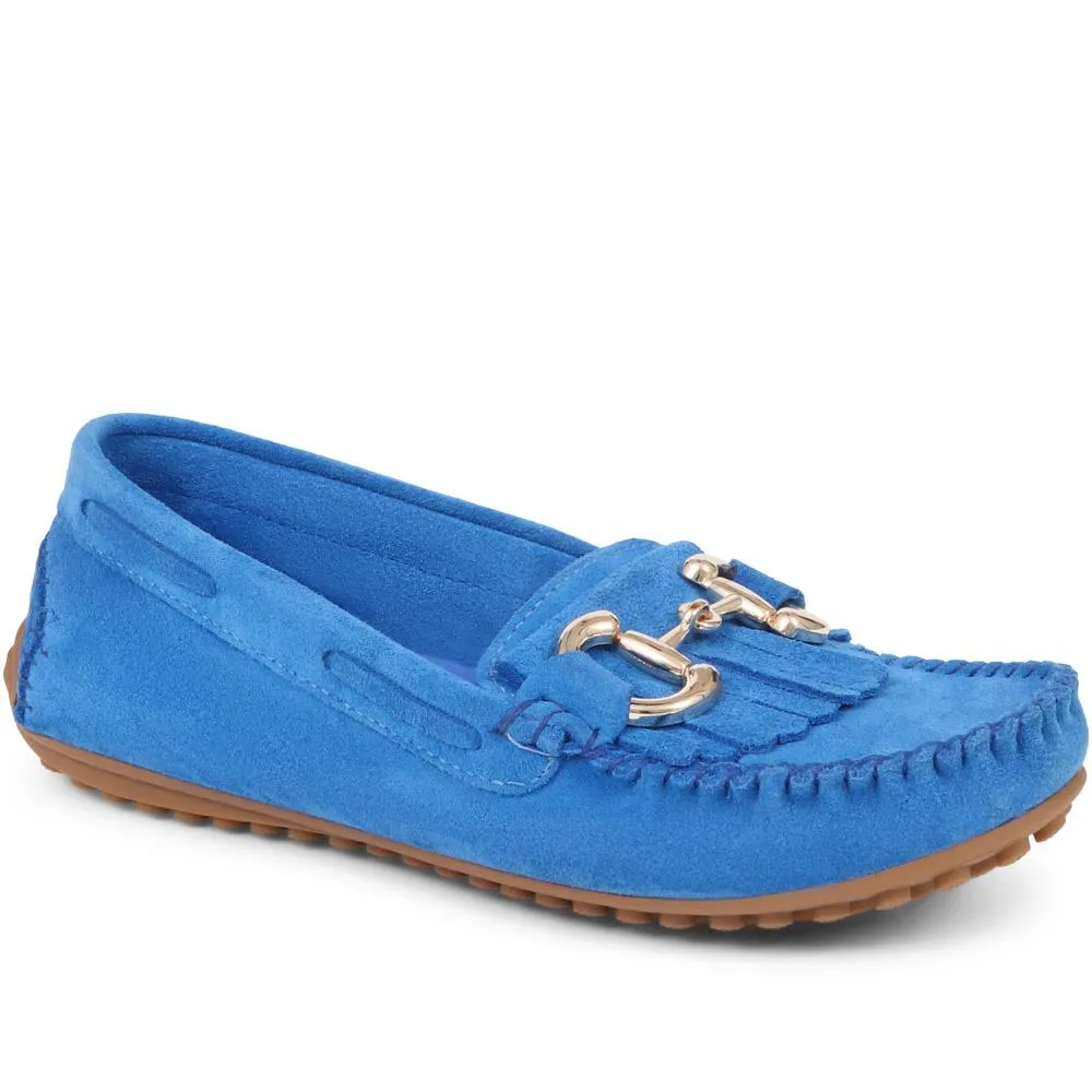 Giustina Women's Suede Buckle Moccasins - GIUSTINA / 323 917.