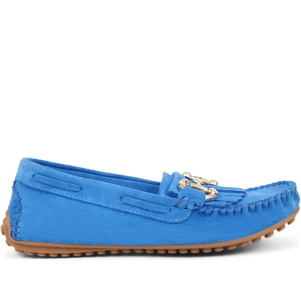 Giustina Women's Suede Buckle Moccasins - GIUSTINA / 323 917.