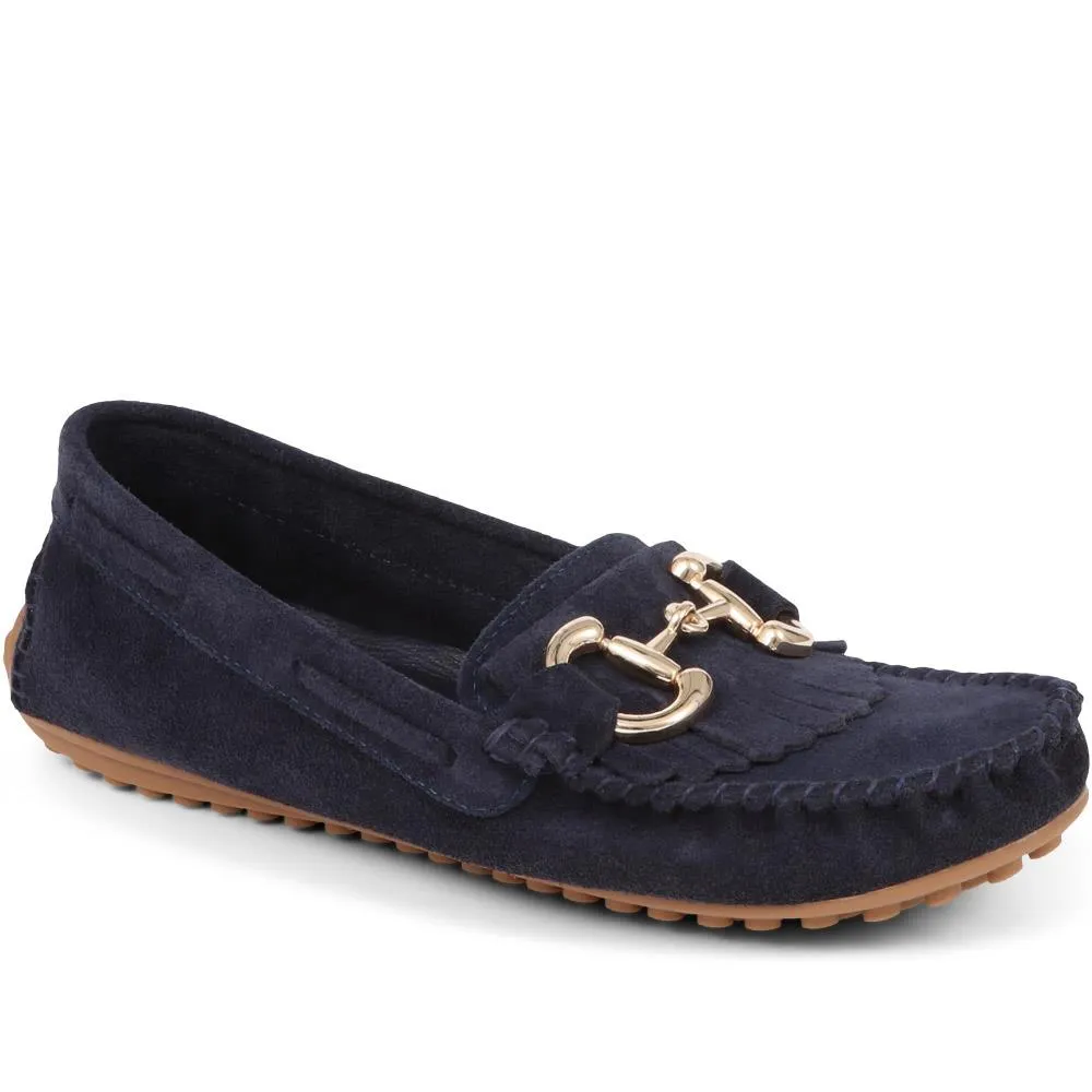 Giustina Women's Suede Buckle Moccasins - GIUSTINA / 323 917.