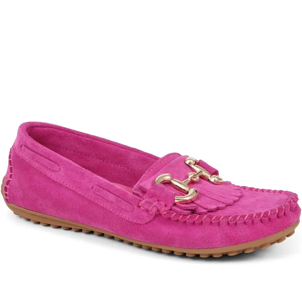 Giustina Women's Suede Buckle Moccasins - GIUSTINA / 323 917.