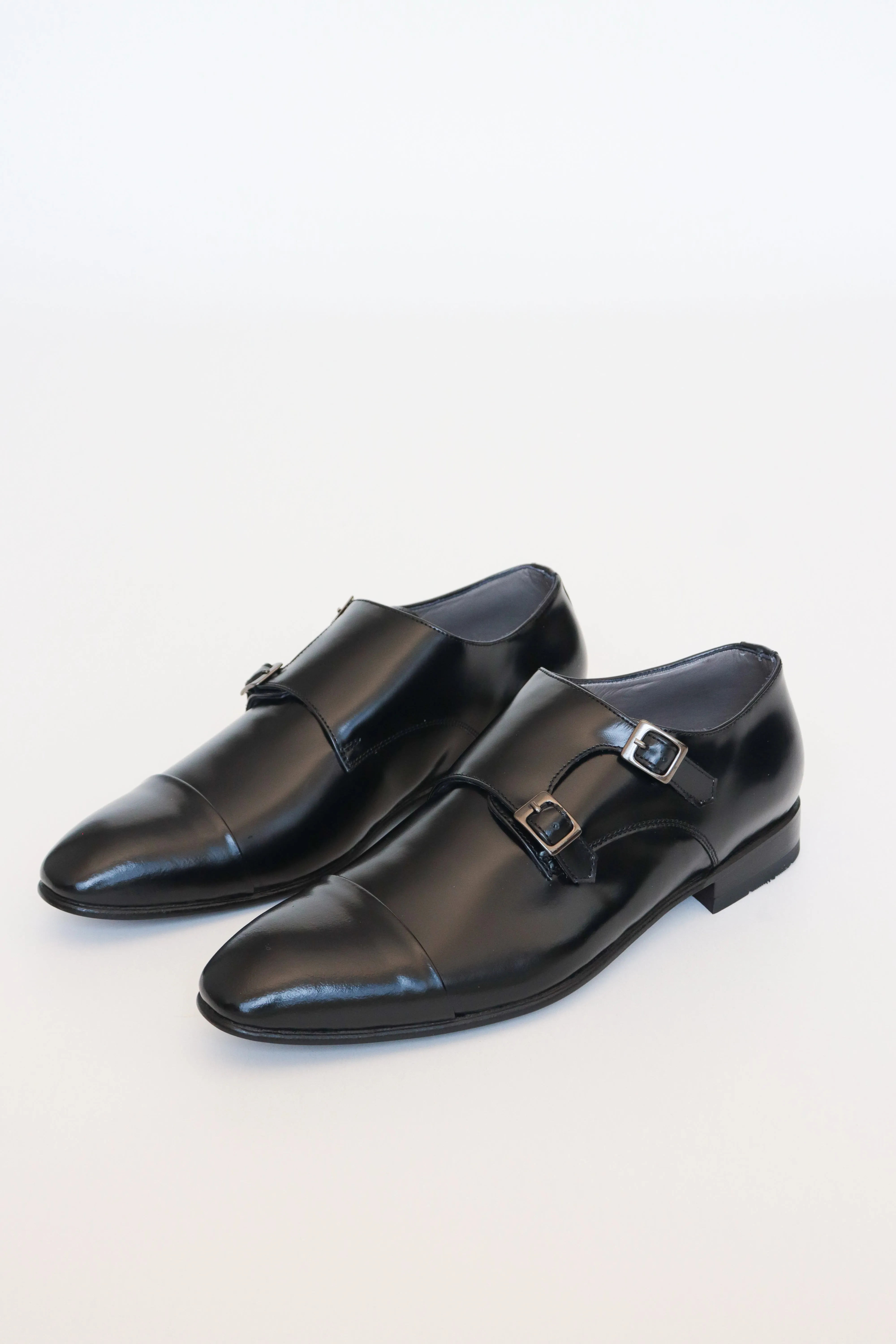 Glossy Buckled Dress Shoes