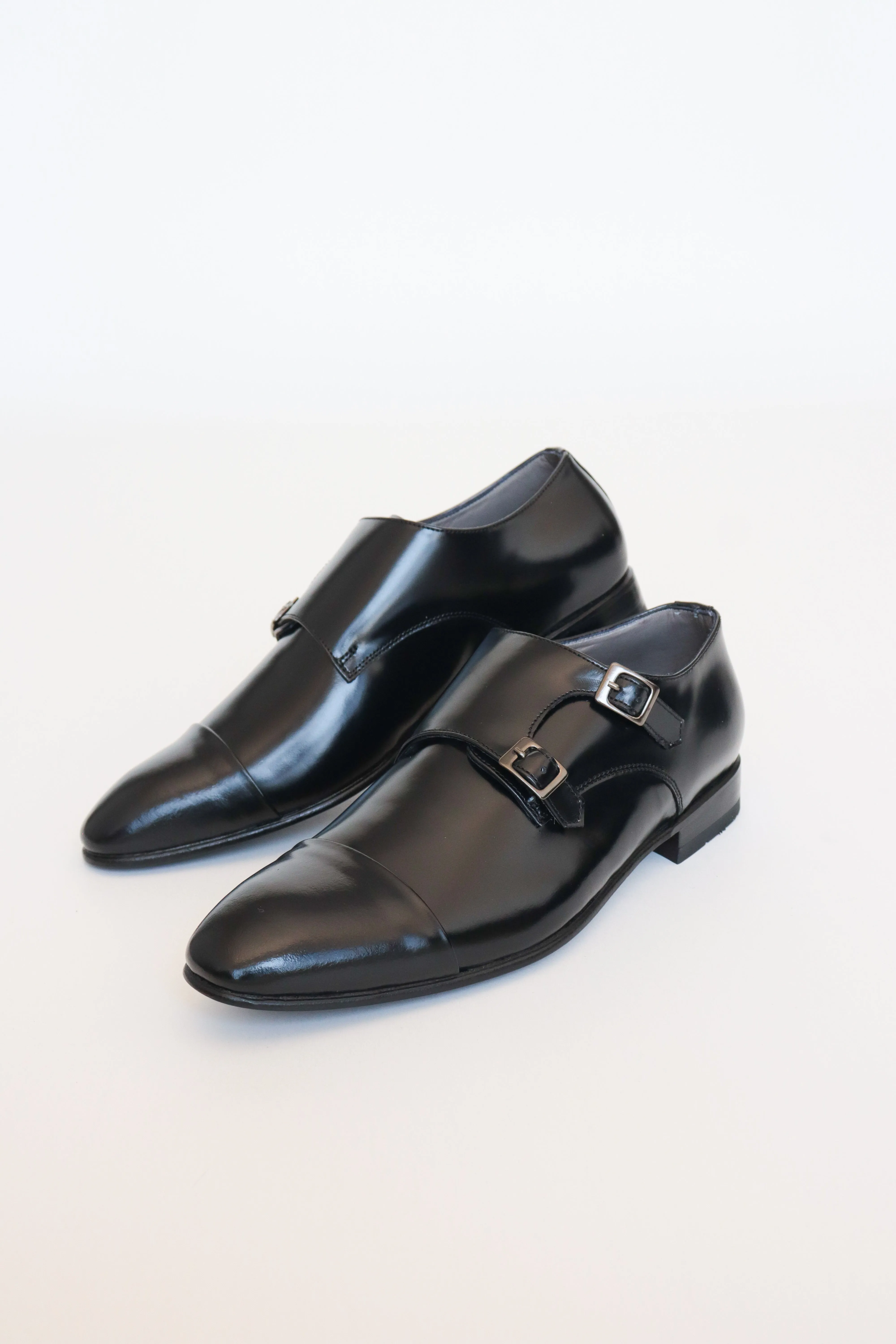 Glossy Buckled Dress Shoes