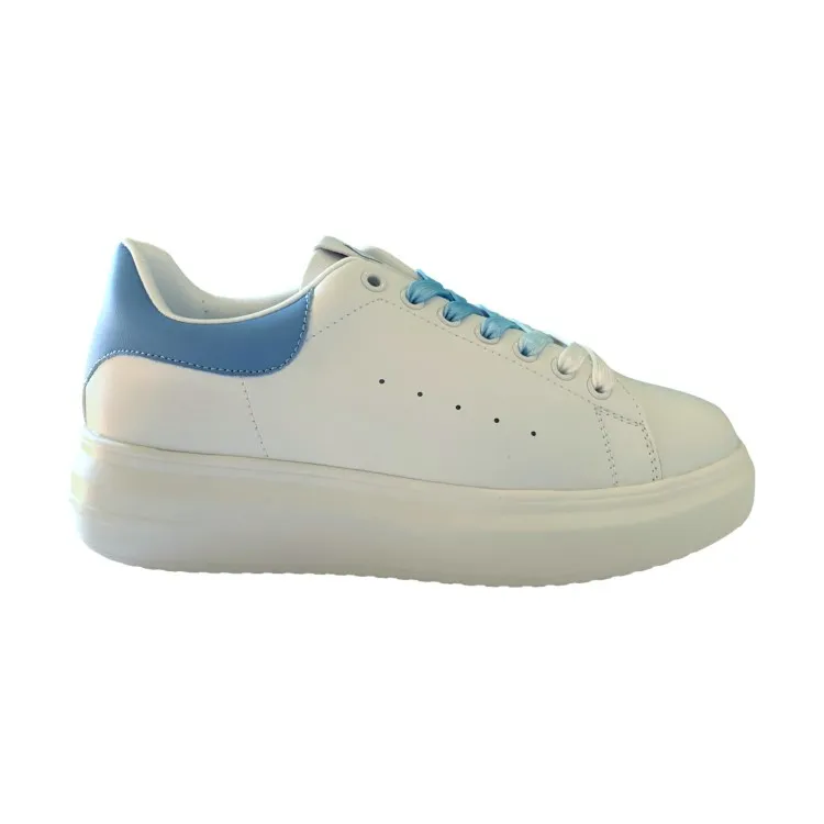 Gold & Gold GB810 Scarpe Donna Sneakers Bianco Azzurro - Women's Gold & Gold GB810 White Blue Sneakers