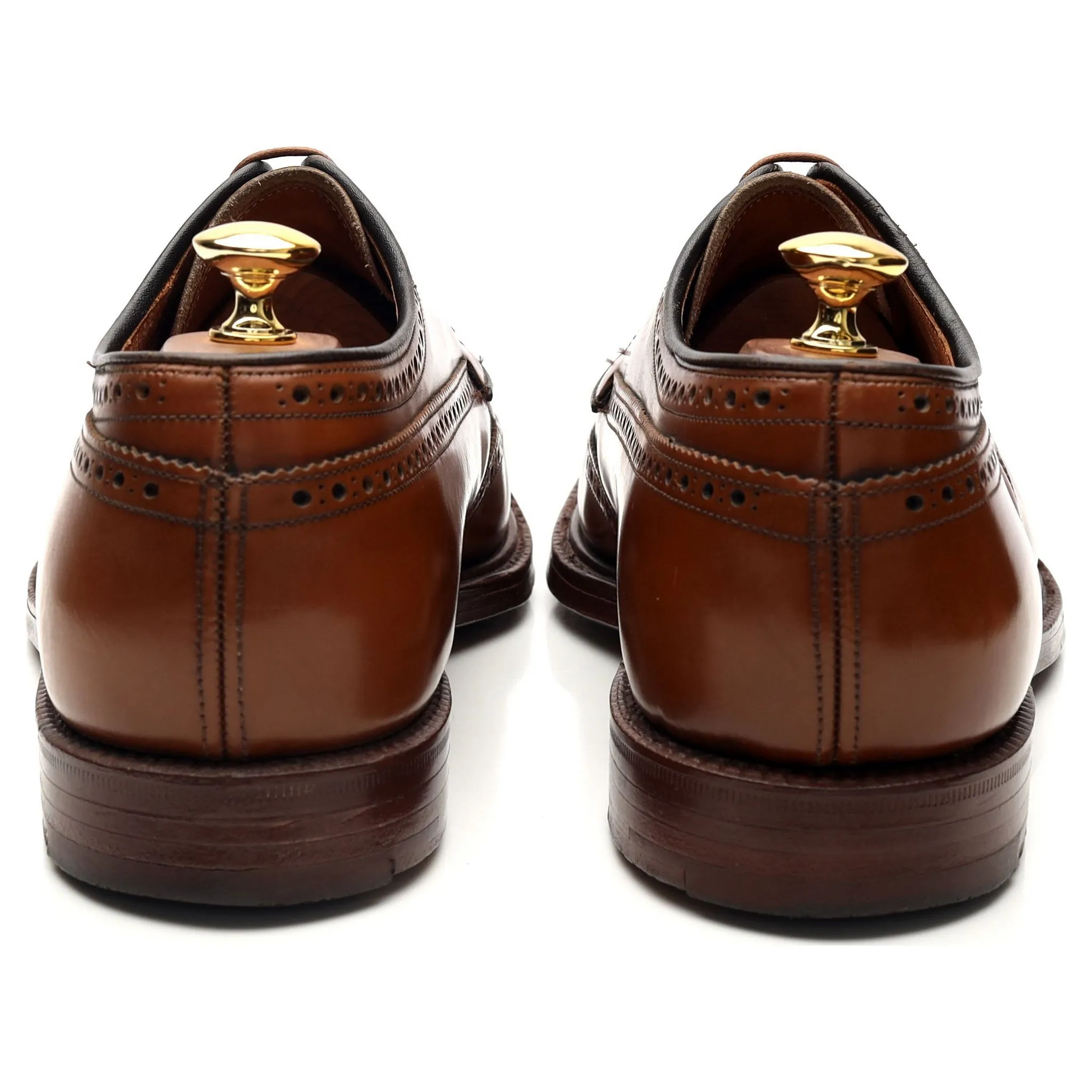 'Grafton' Tan Brown Leather Derby Brogues UK 10 F