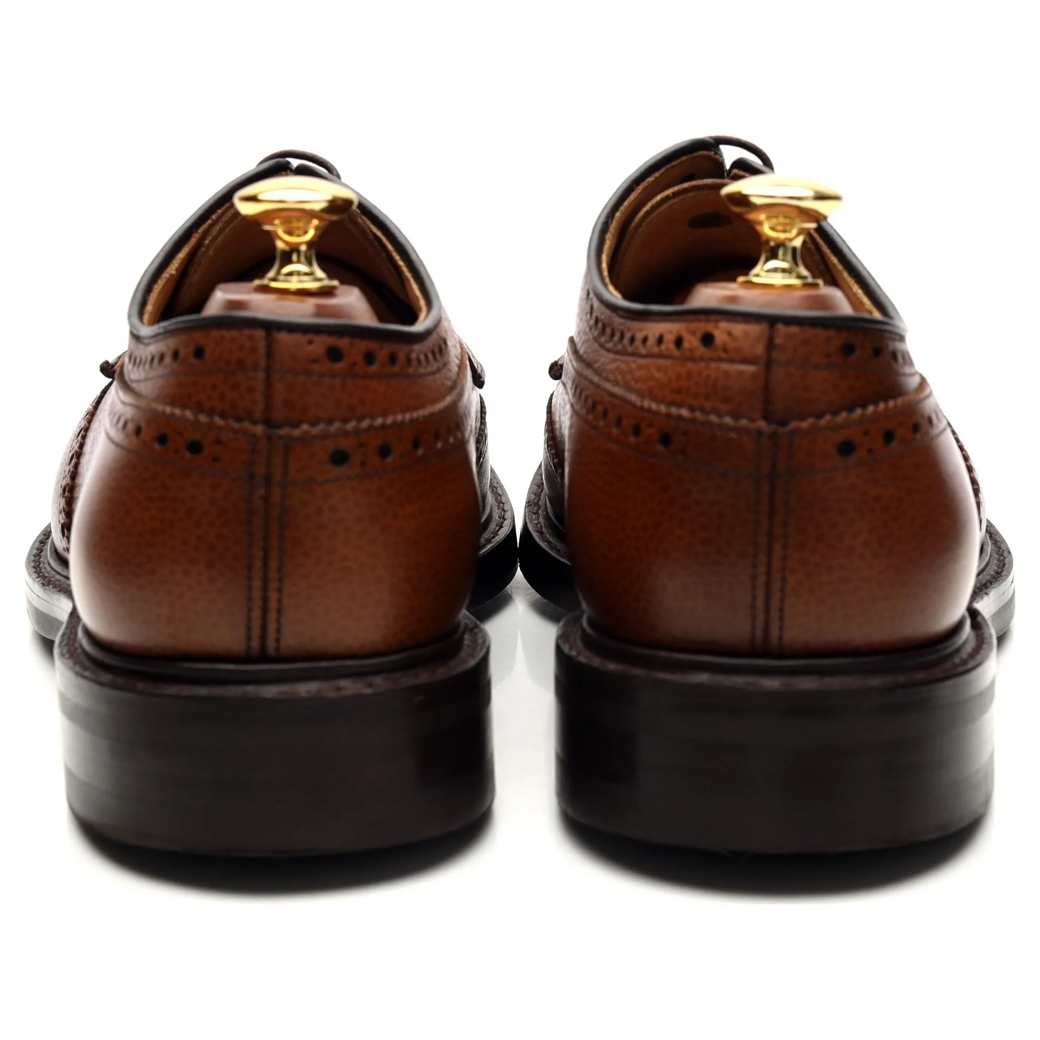 'Grafton' Tan Brown Leather Derby Brogues UK 9 G