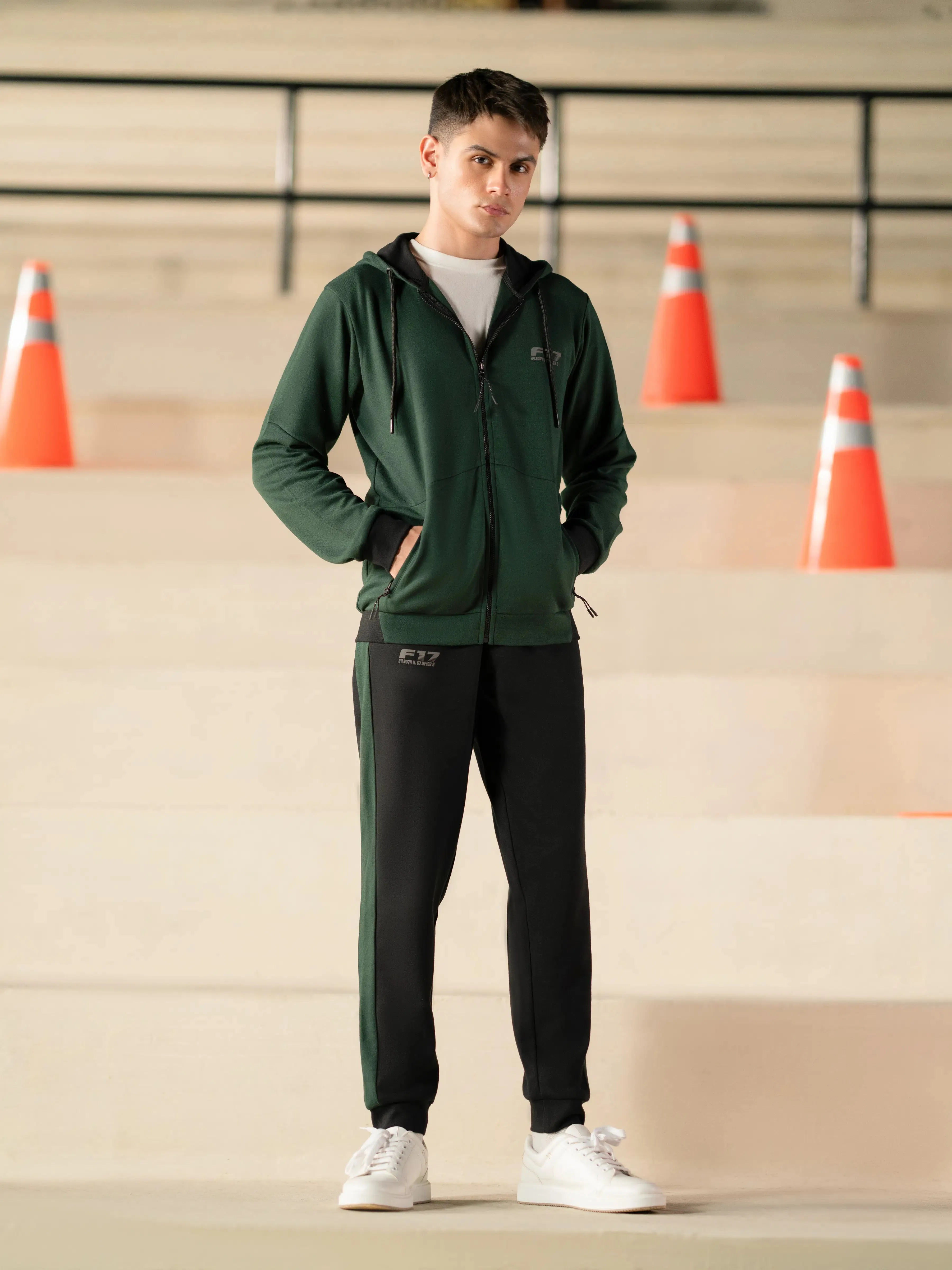 Green Regular Fit Jog Pant | Tracksuit - FMBTKS24-002