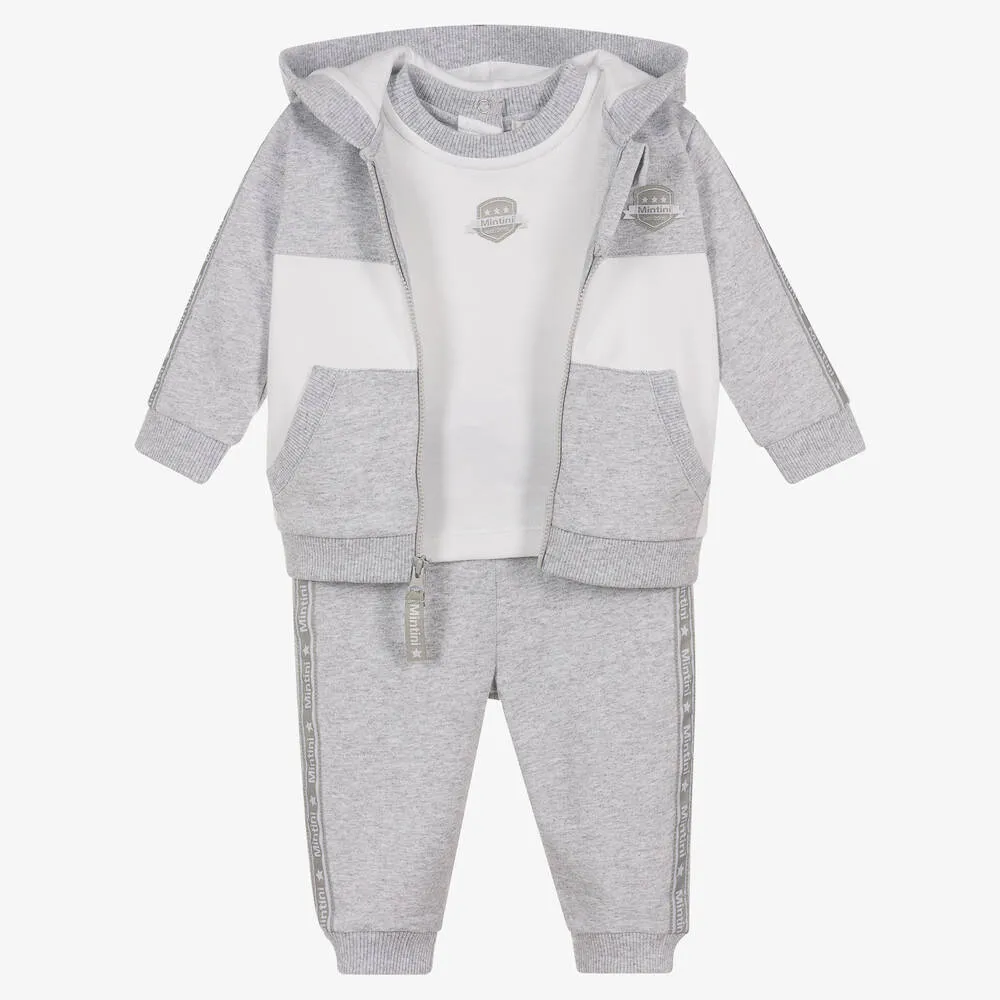 Grey 3 Piece Baby Tracksuit 