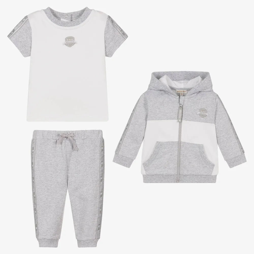 Grey 3 Piece Baby Tracksuit 