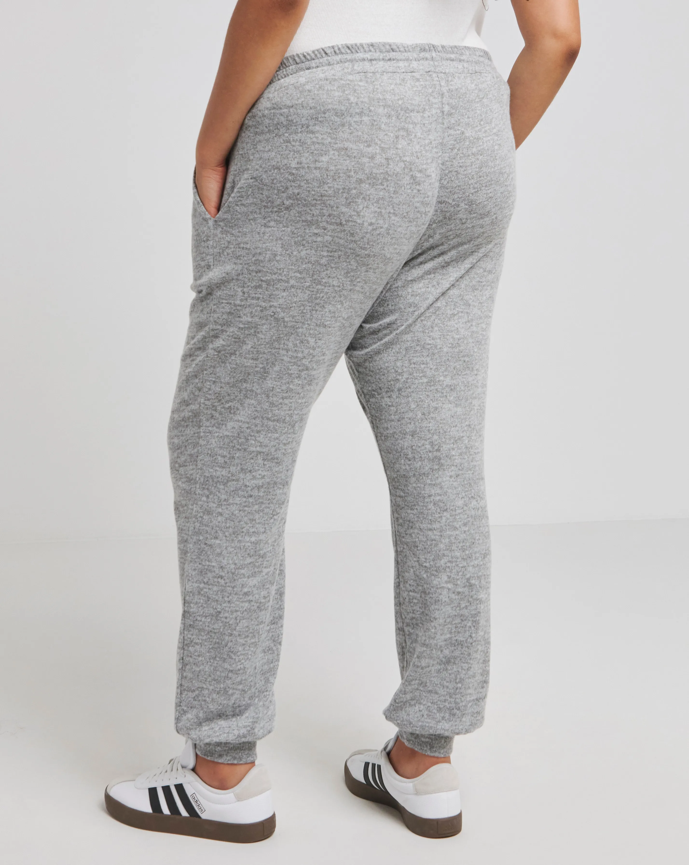 Grey Marl Soft Touch Joggers | Simply Be