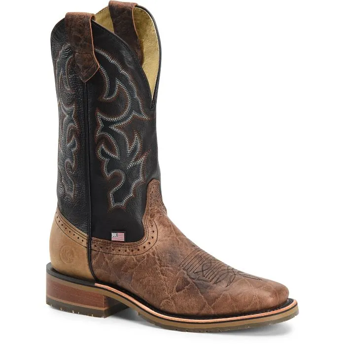 Grissom Men's Wide Square Toe Roper Boots DH4644