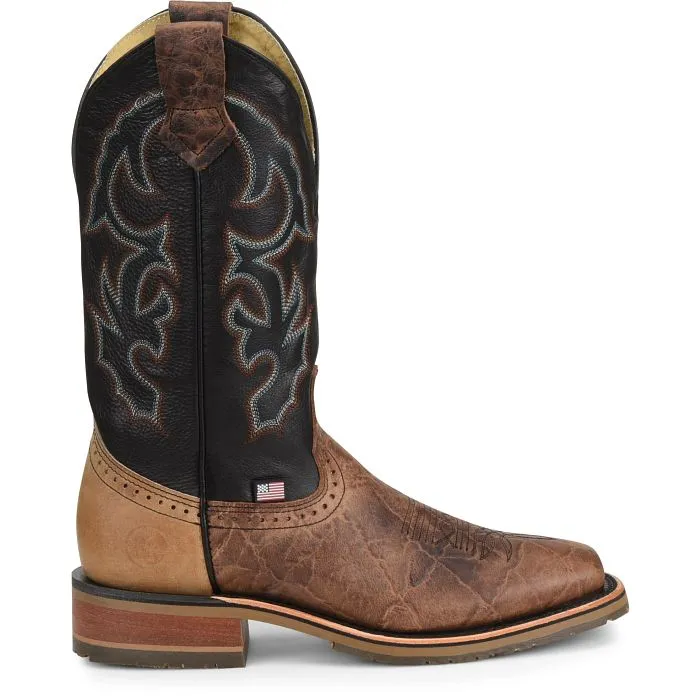 Grissom Men's Wide Square Toe Roper Boots DH4644