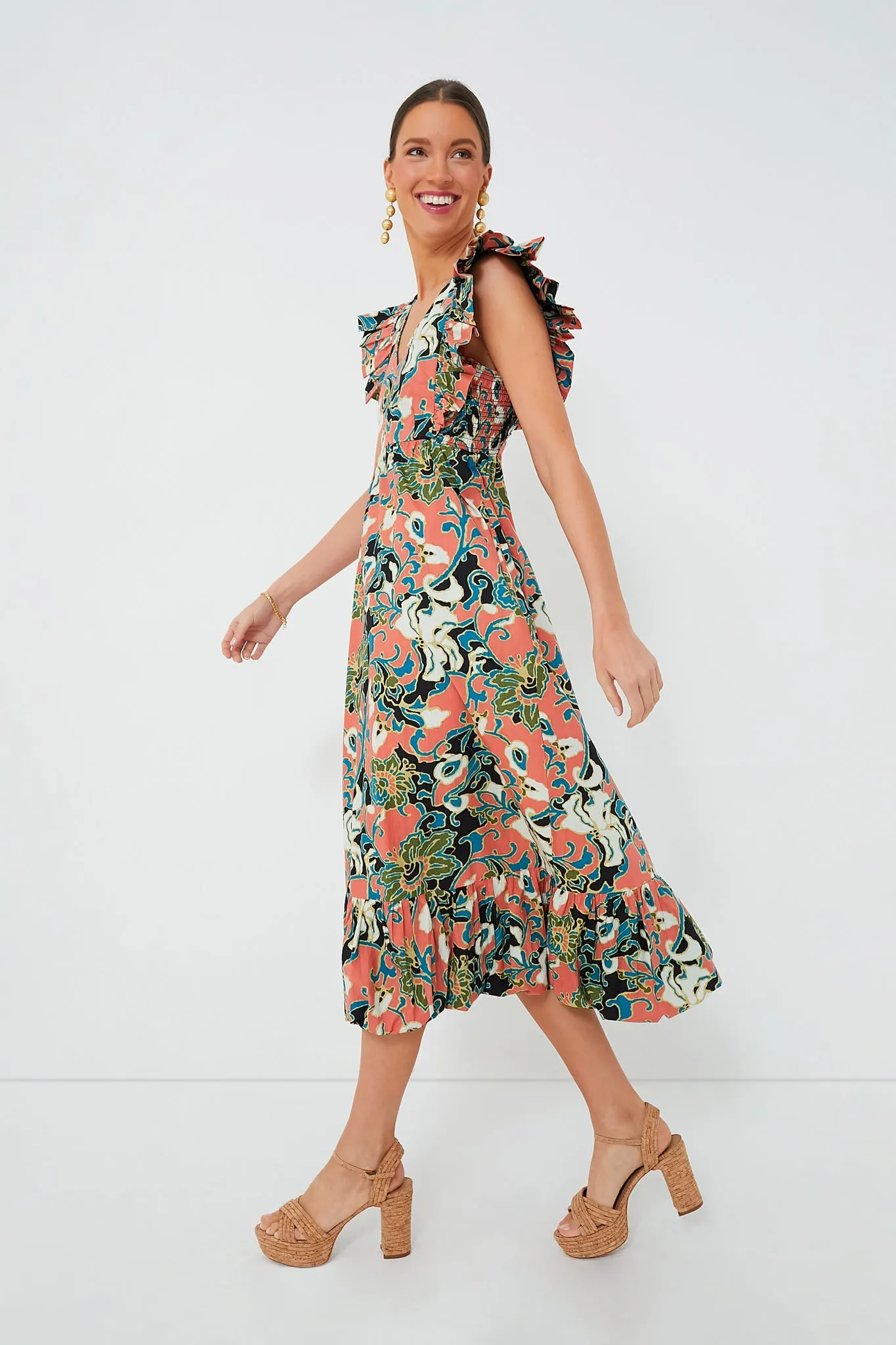 Gypsy Bloom Barbara Printed Midi Dress