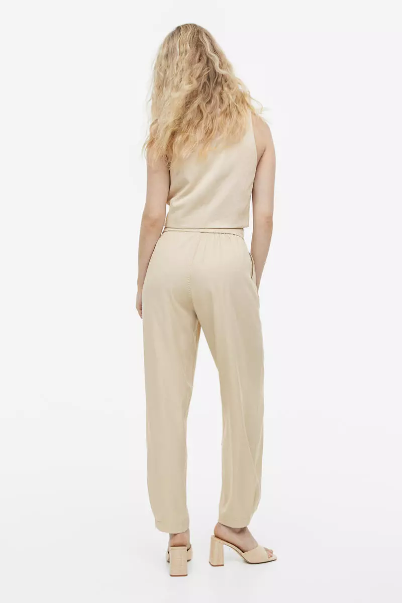 H&M High-waisted woven joggers