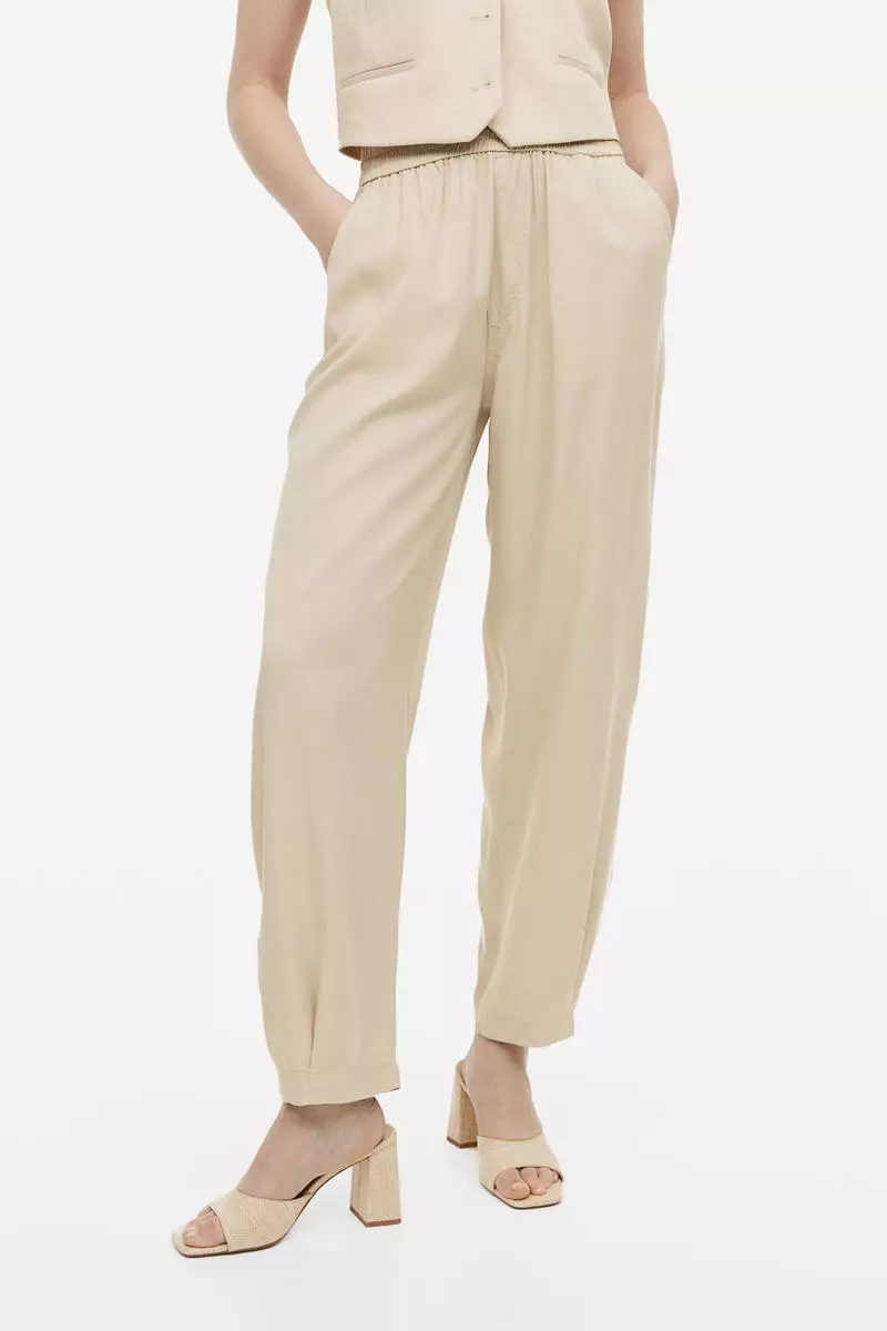 H&M High-waisted woven joggers