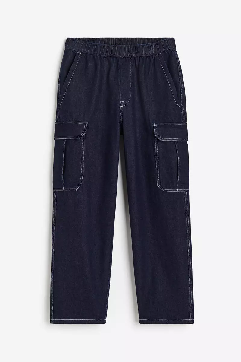 H&M Loose Cargo Denim Joggers