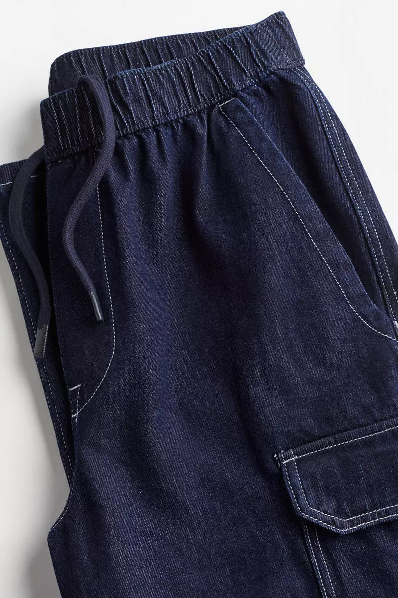 H&M Loose Cargo Denim Joggers