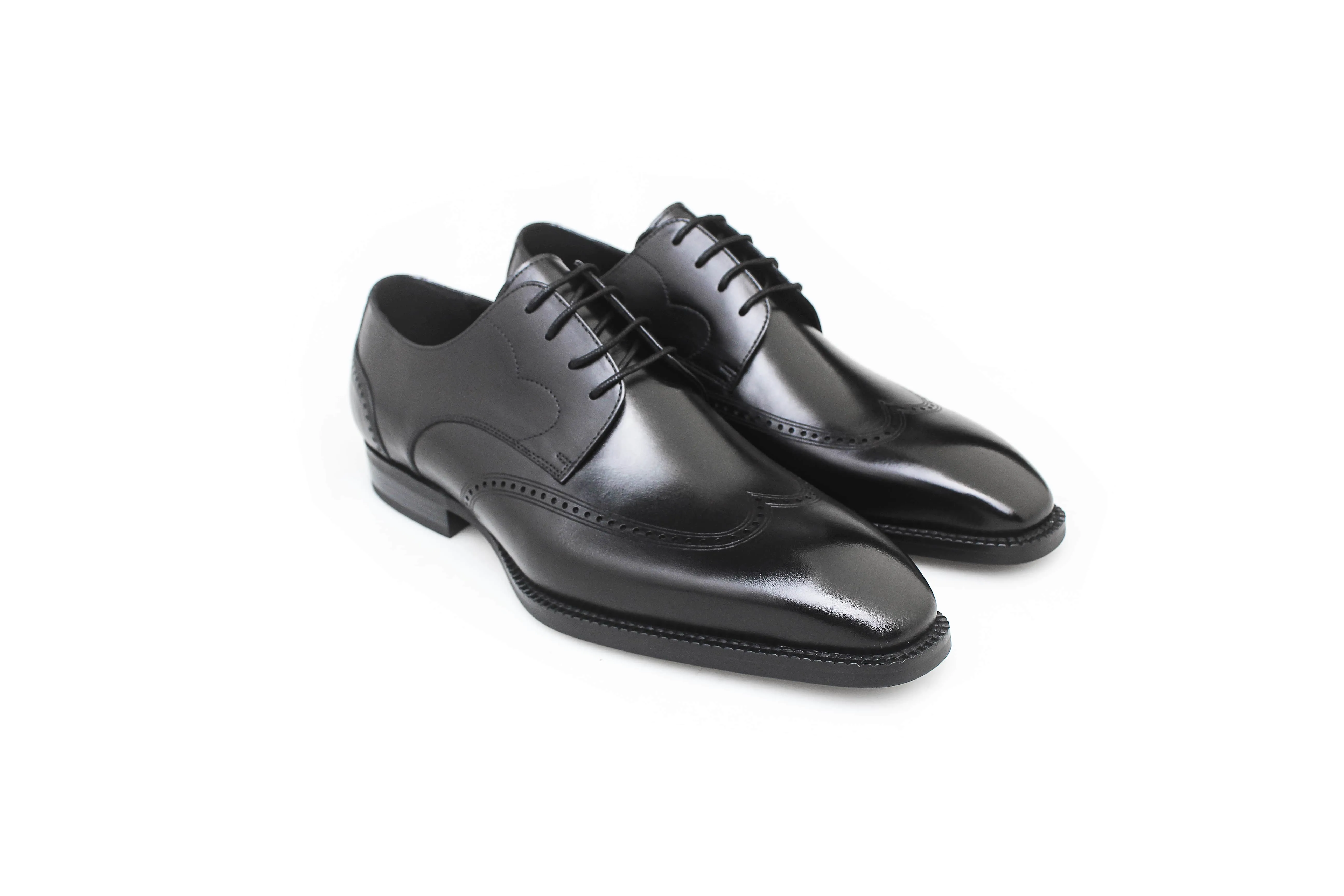 Handmade Black Derby Shoes