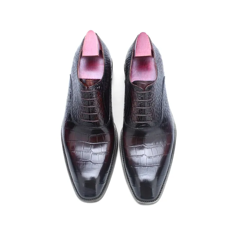 Handmade Burgundy Oxford Shoes