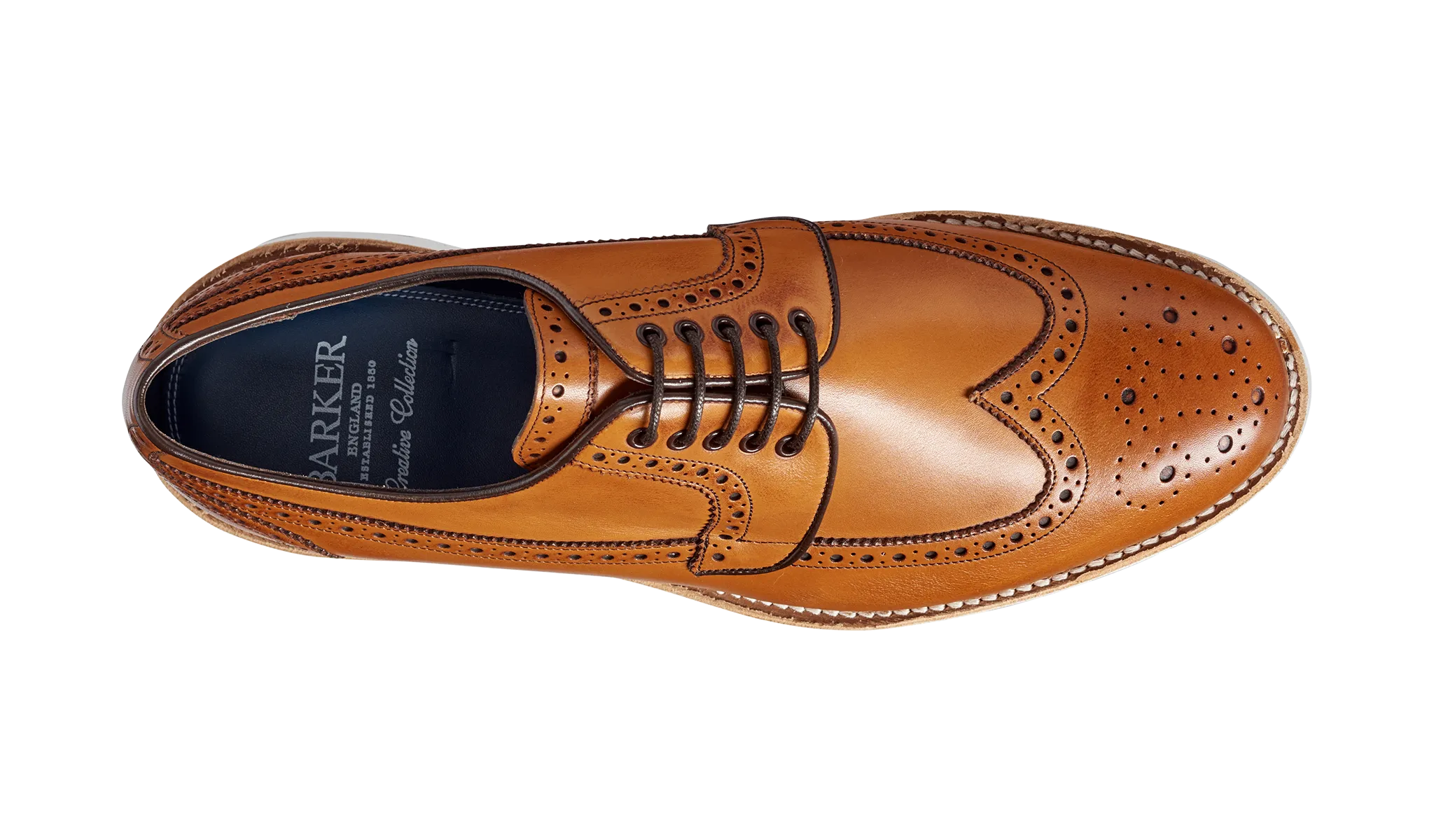 Hawk - Cedar Calf Long-Wing Derby Brogue Shoe