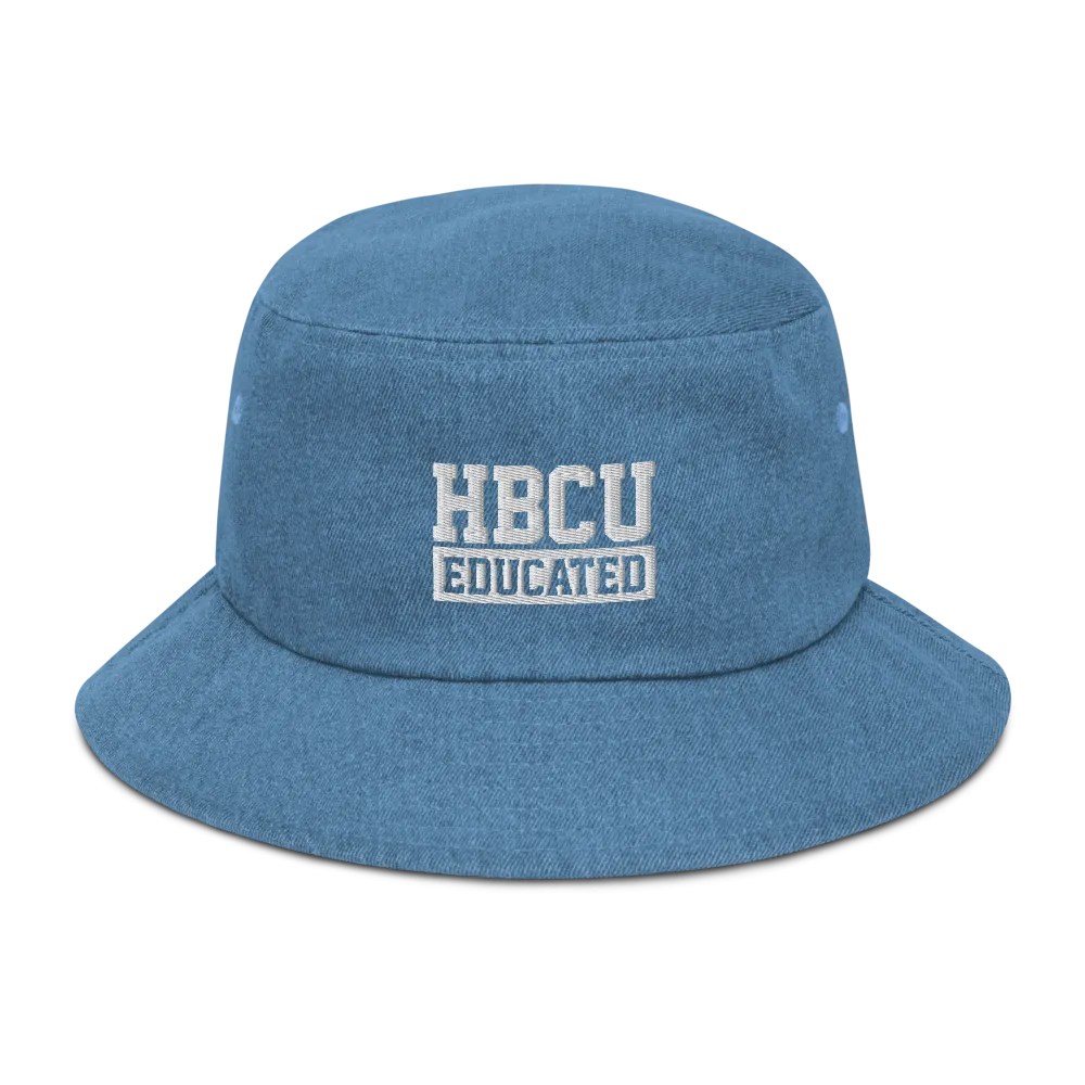 HBCU Educated Denim Bucket Hat