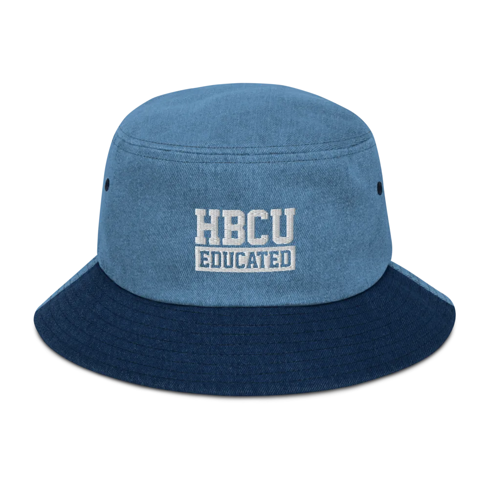 HBCU Educated Denim Bucket Hat