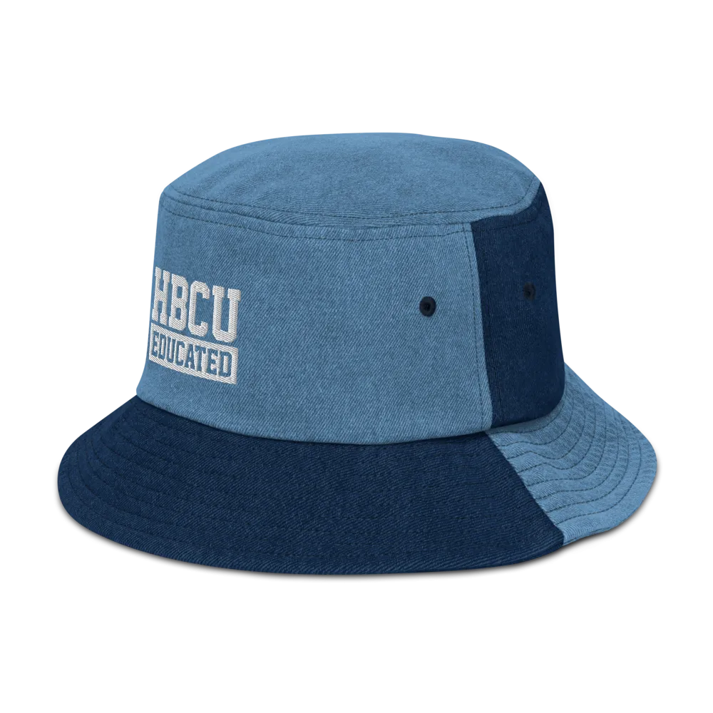 HBCU Educated Denim Bucket Hat