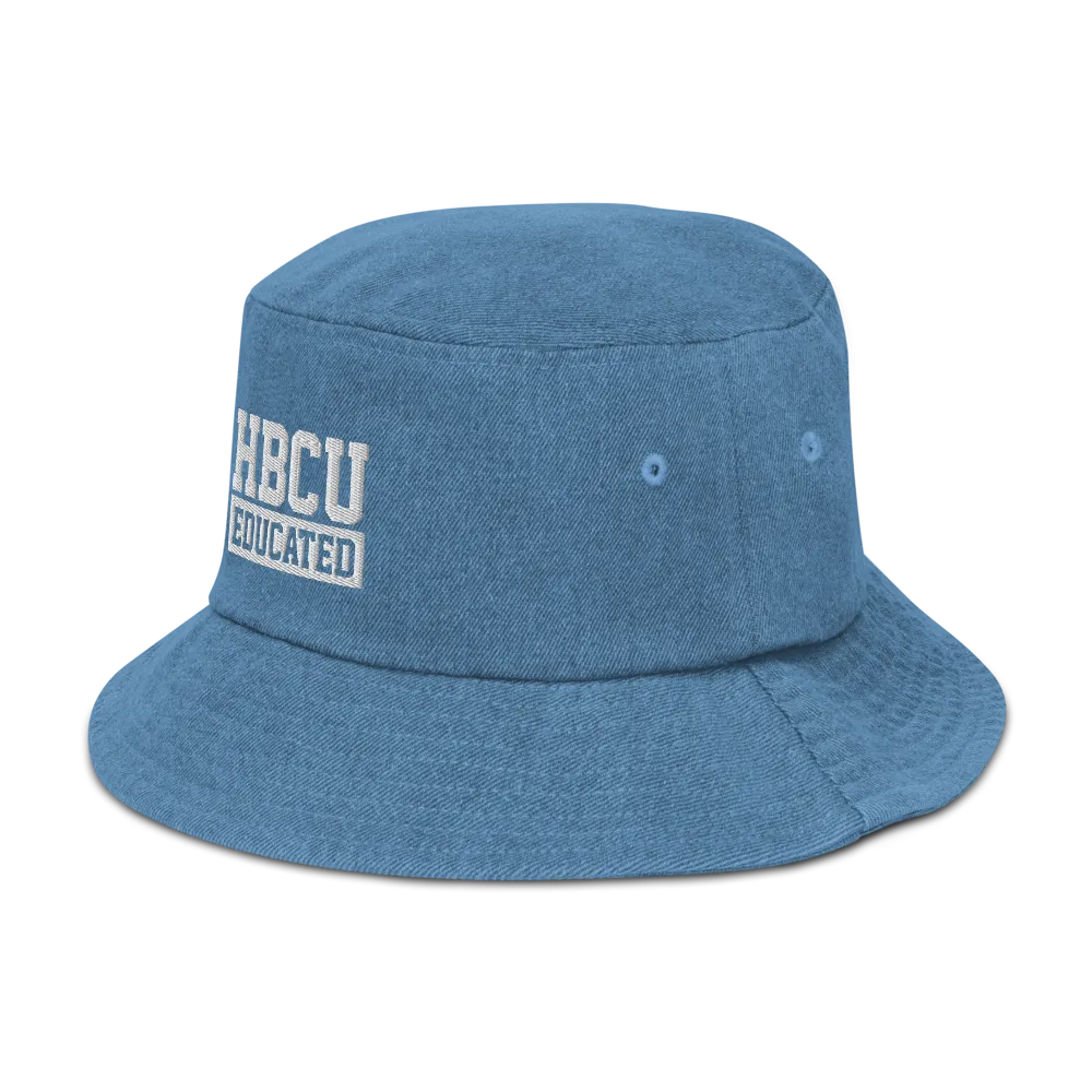 HBCU Educated Denim Bucket Hat