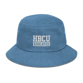 HBCU Educated Denim Bucket Hat