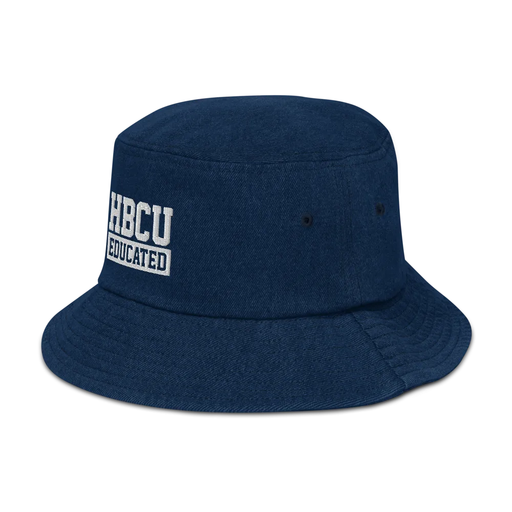 HBCU Educated Denim Bucket Hat