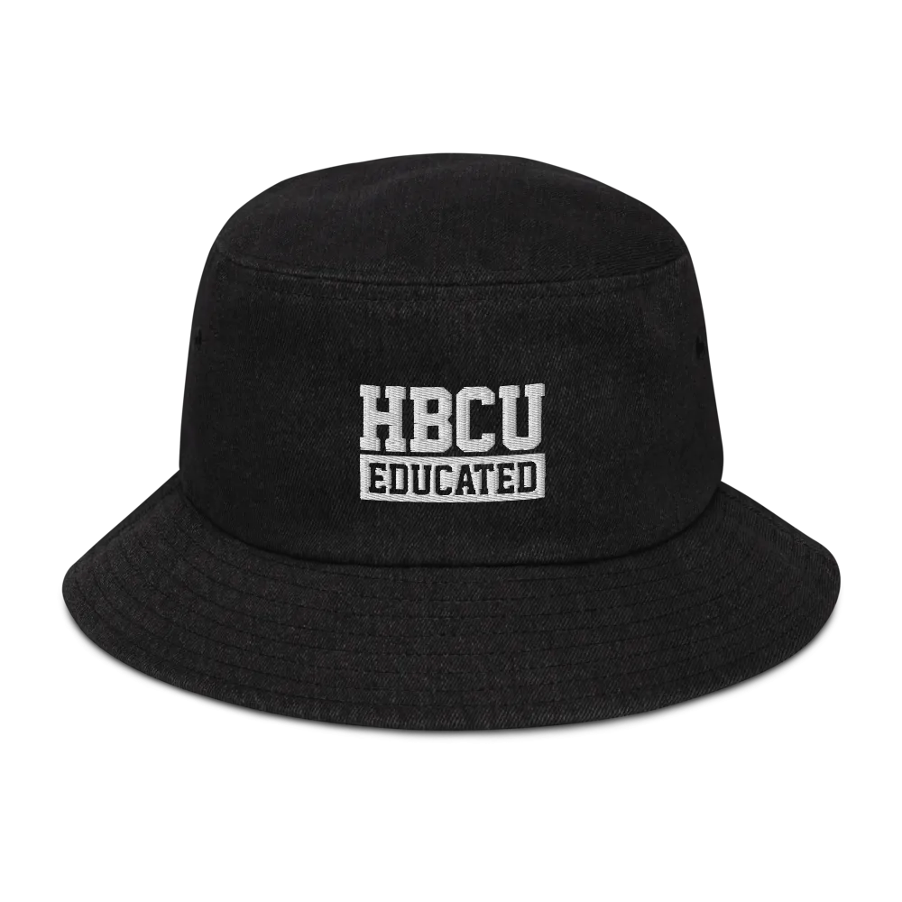 HBCU Educated Denim Bucket Hat