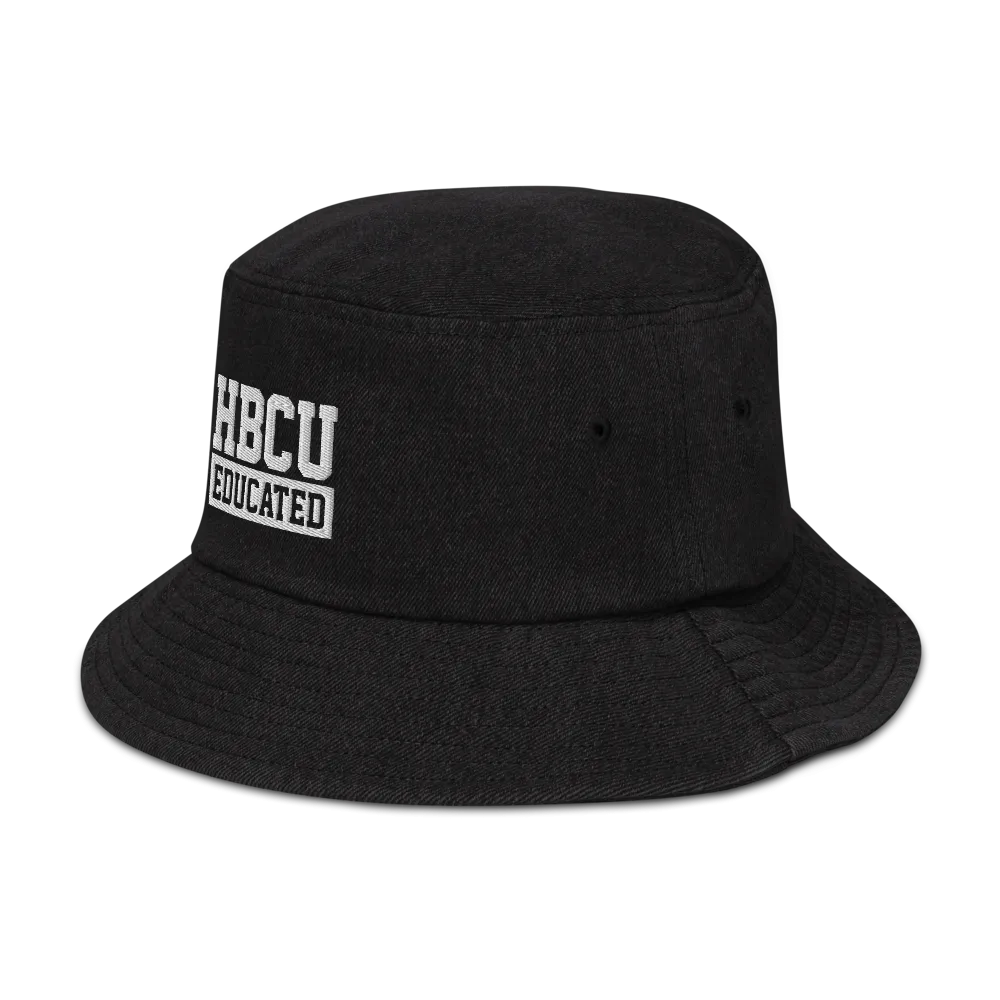 HBCU Educated Denim Bucket Hat