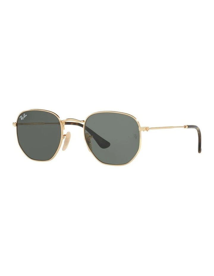 Hexagonal Flat Lenses Gold RB3548N Sunglasses