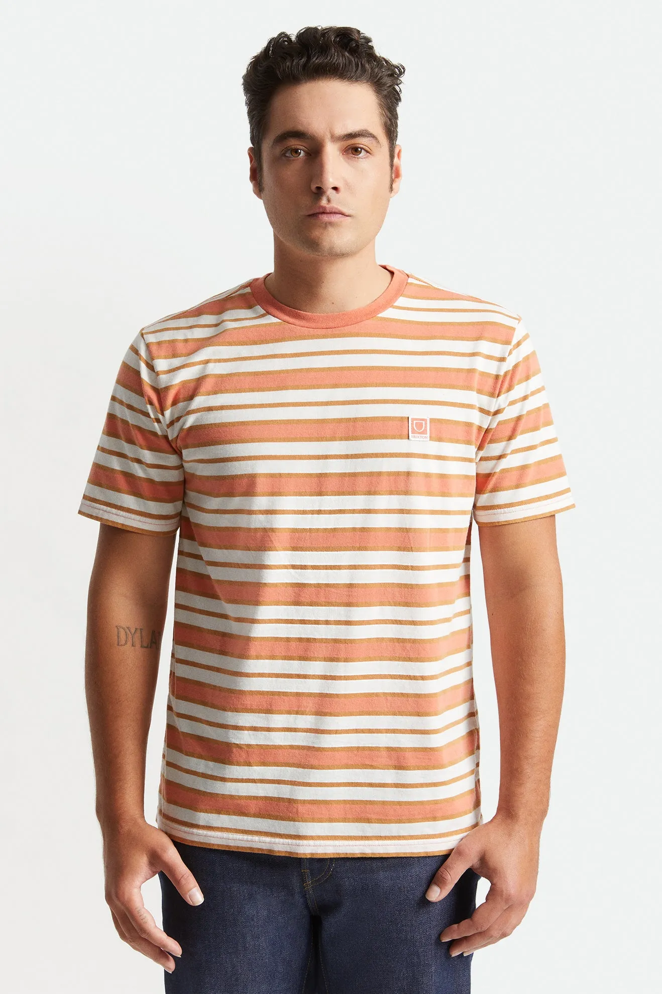 Hilt Multi Stripe S/S Knit - Off White/Lion Sun Wash