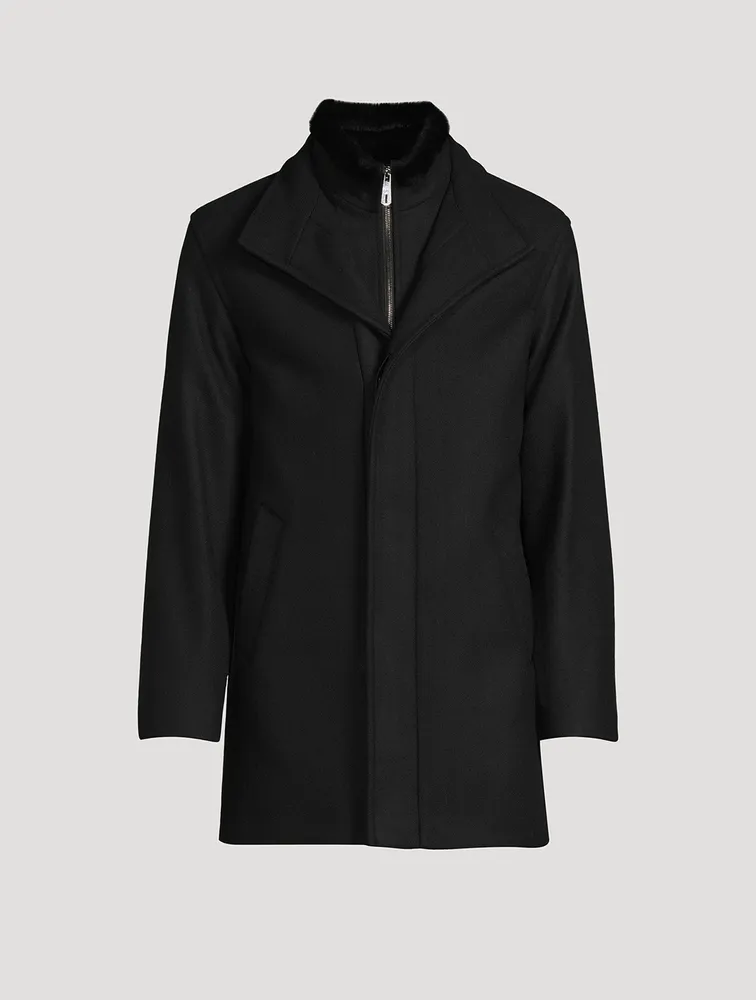 Wool And Cashmere Coat With Bib