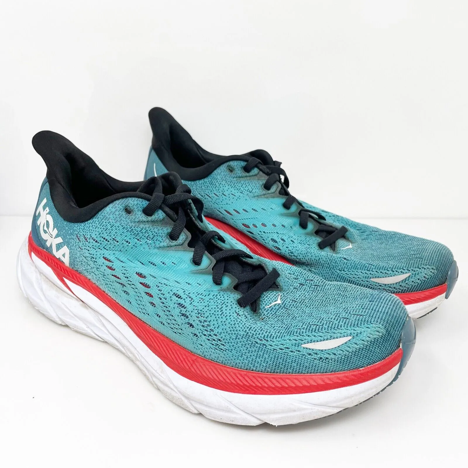 Hoka One One Mens Clifton 8 1119393 RTAR Blue Running Shoes Sneakers Size 9.5 D