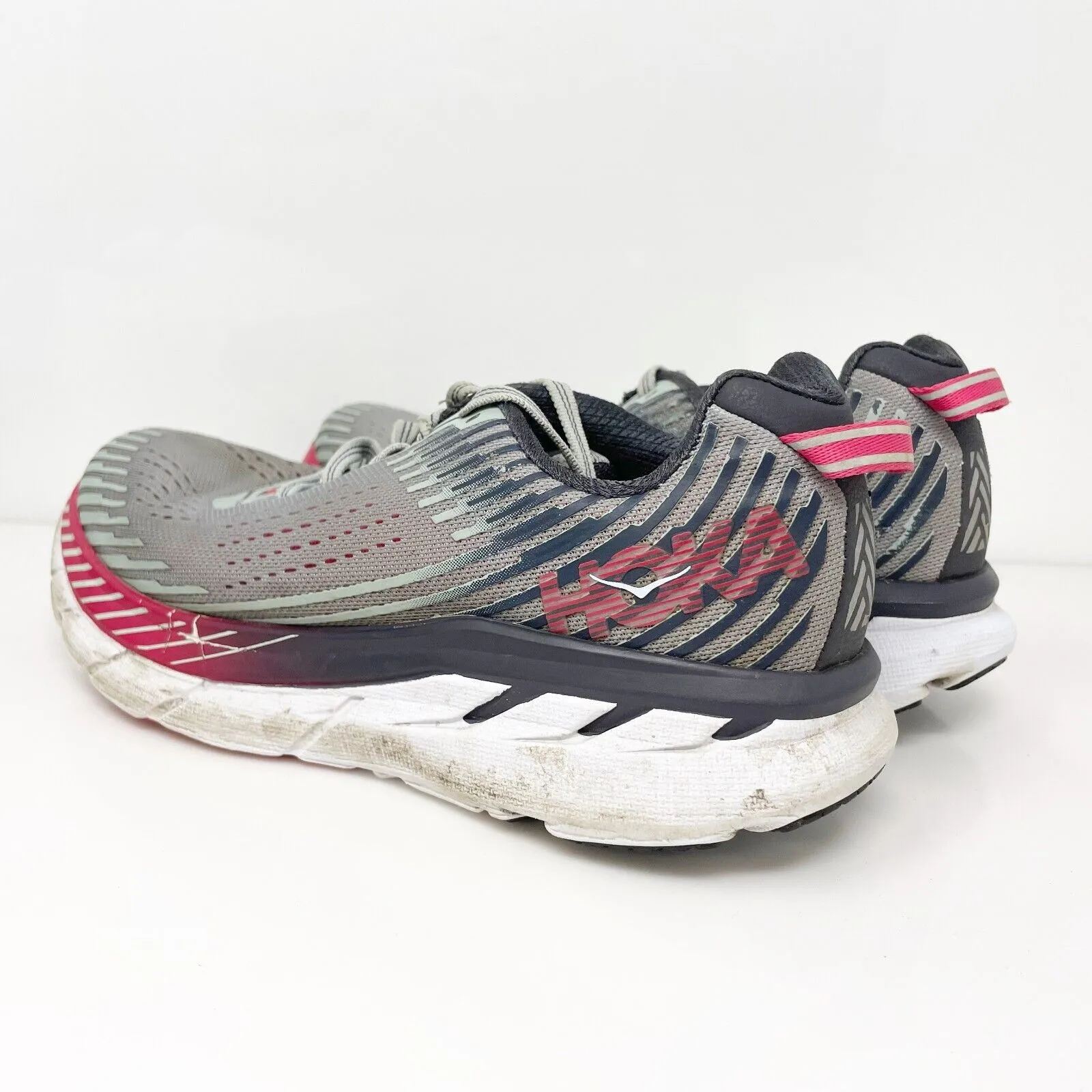 Hoka One One Womens Clifton 5 1093756 AMTL Gray Running Shoes Sneakers Size 6.5