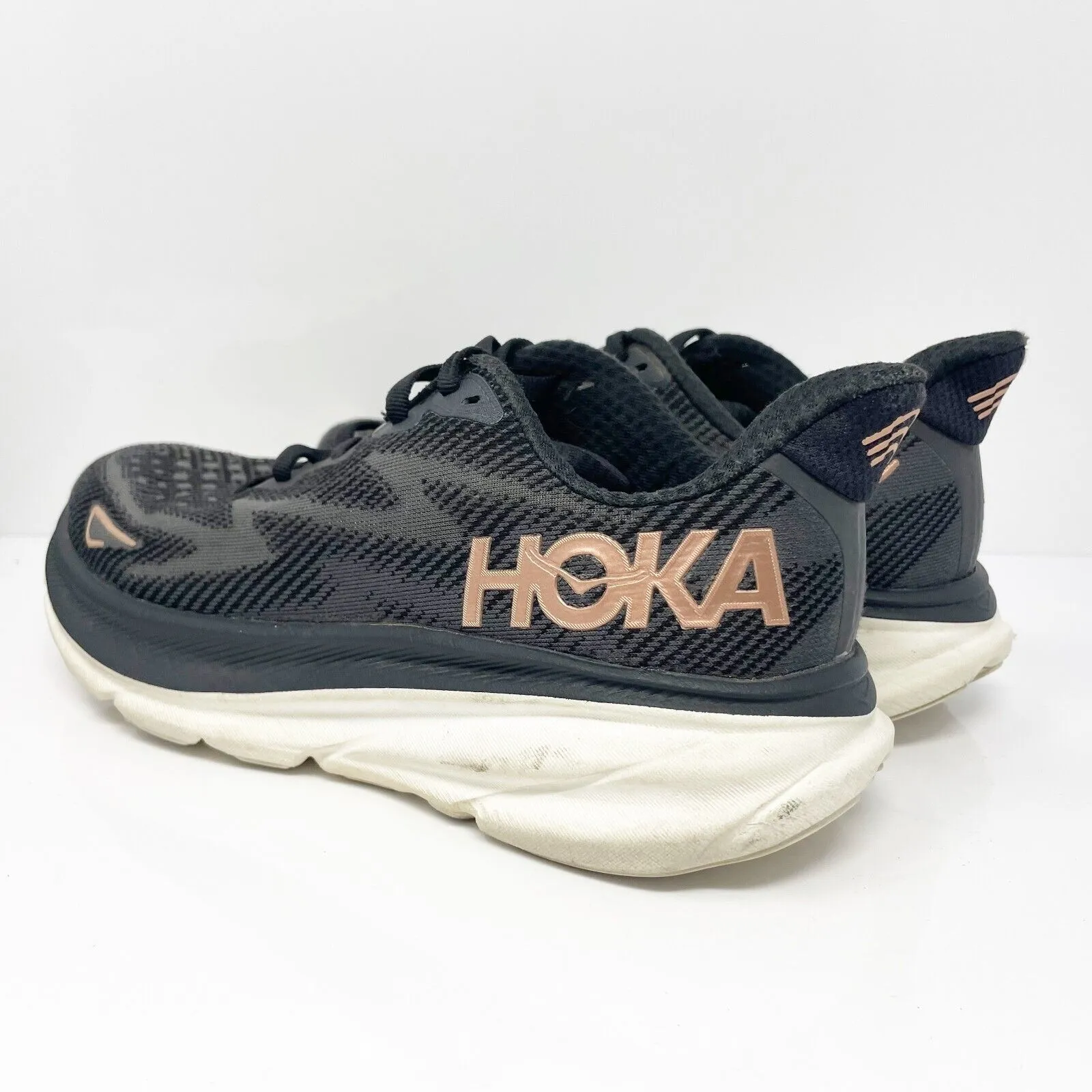 Hoka One One Womens Clifton 9 1127896 BRGL Black Running Shoes Sneakers Size 7 B