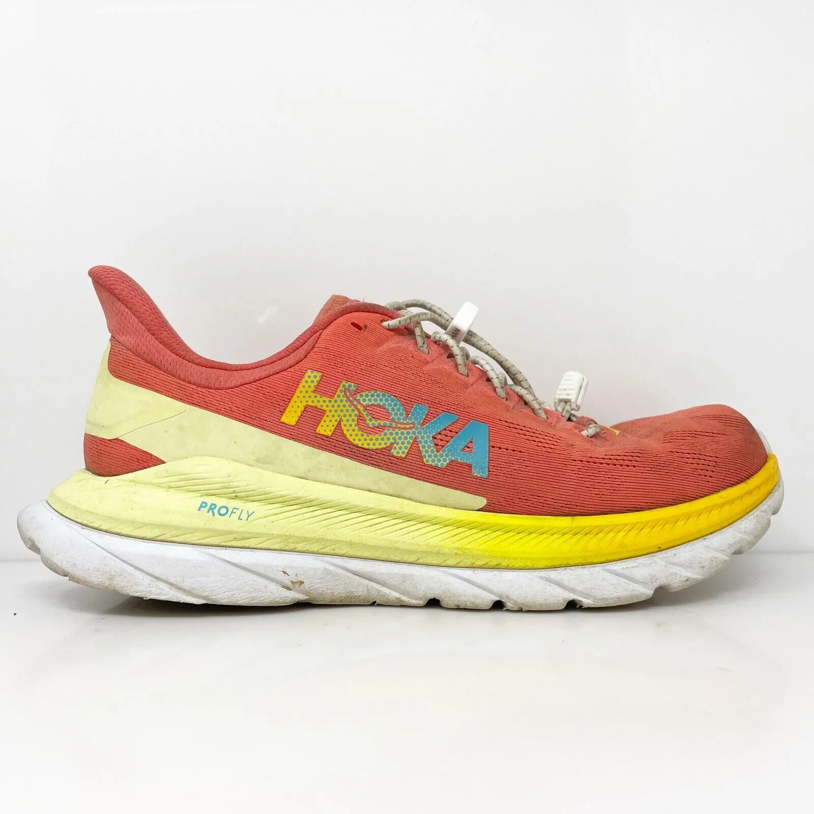 Hoka One One Womens Mach 4 1113529 HCSF Orange Running Shoes Sneakers Size 9 B