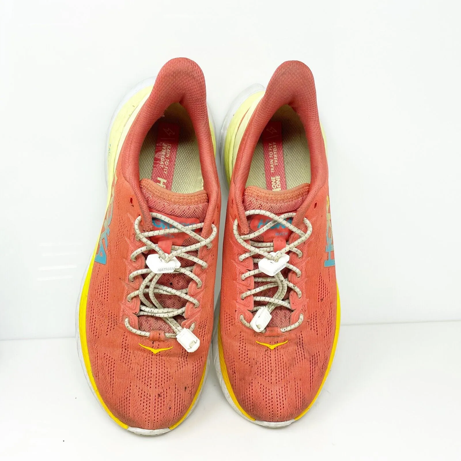 Hoka One One Womens Mach 4 1113529 HCSF Orange Running Shoes Sneakers Size 9 B