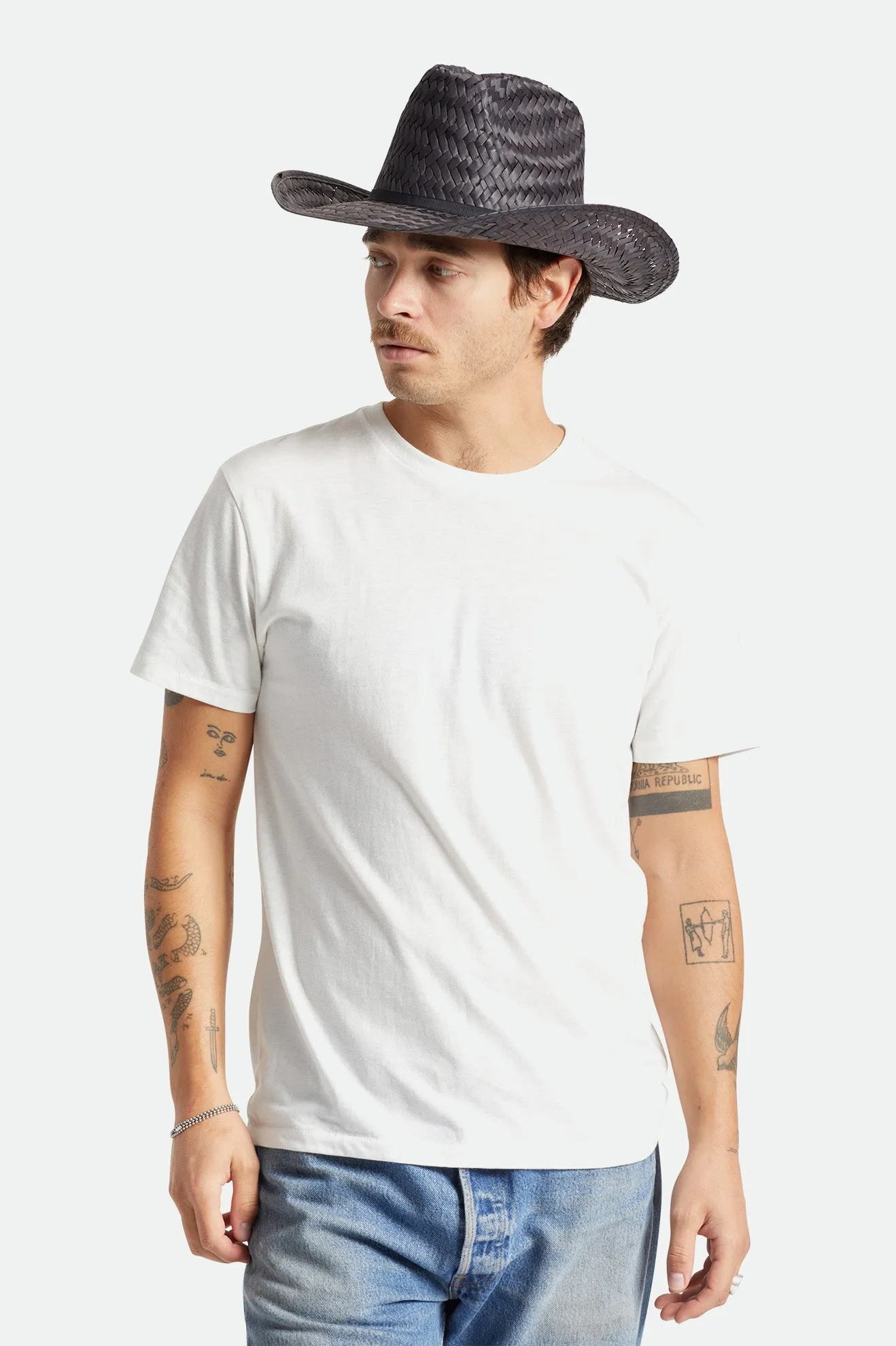 Houston Straw Cowboy Hat - Black