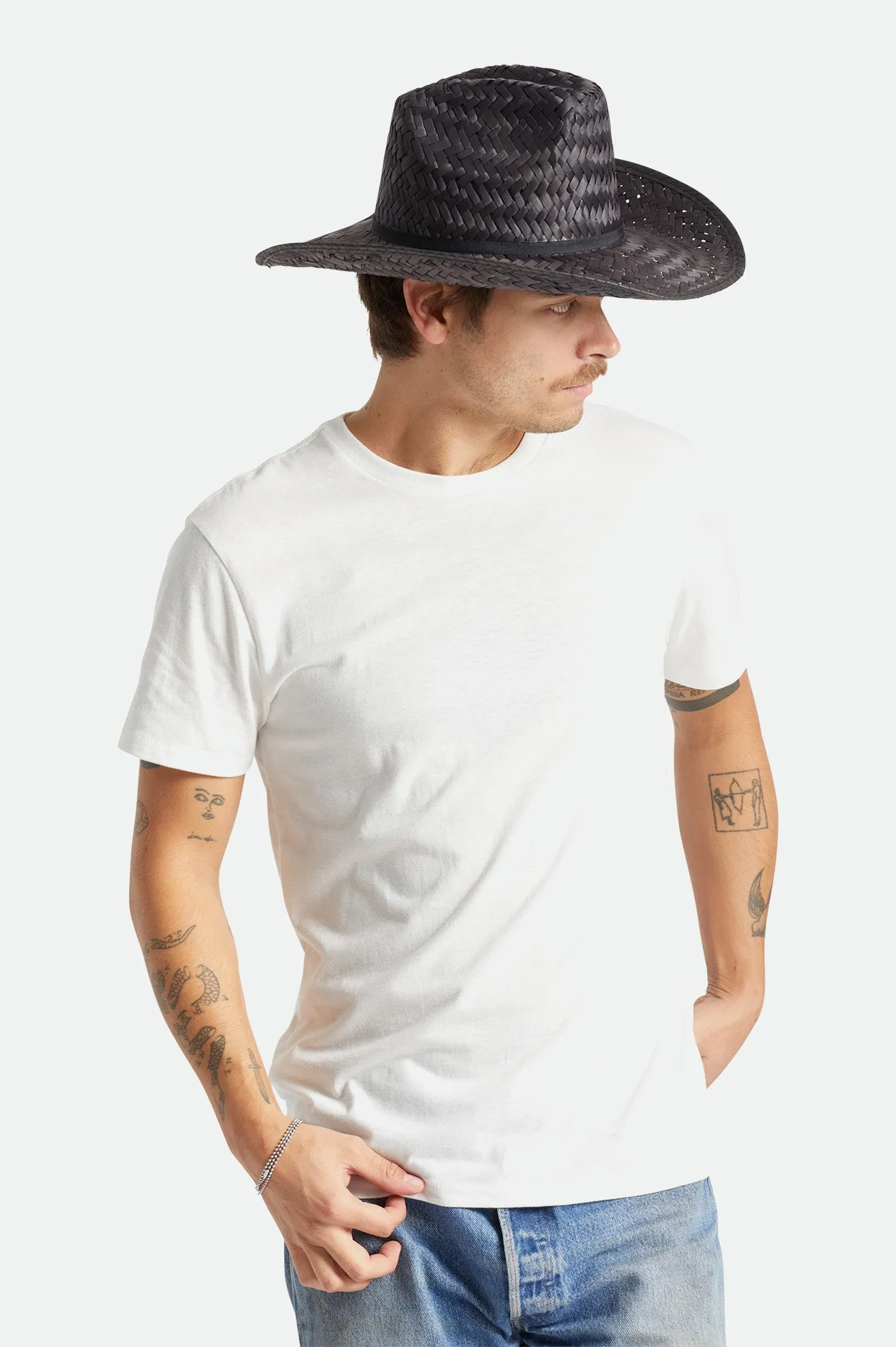 Houston Straw Cowboy Hat - Black