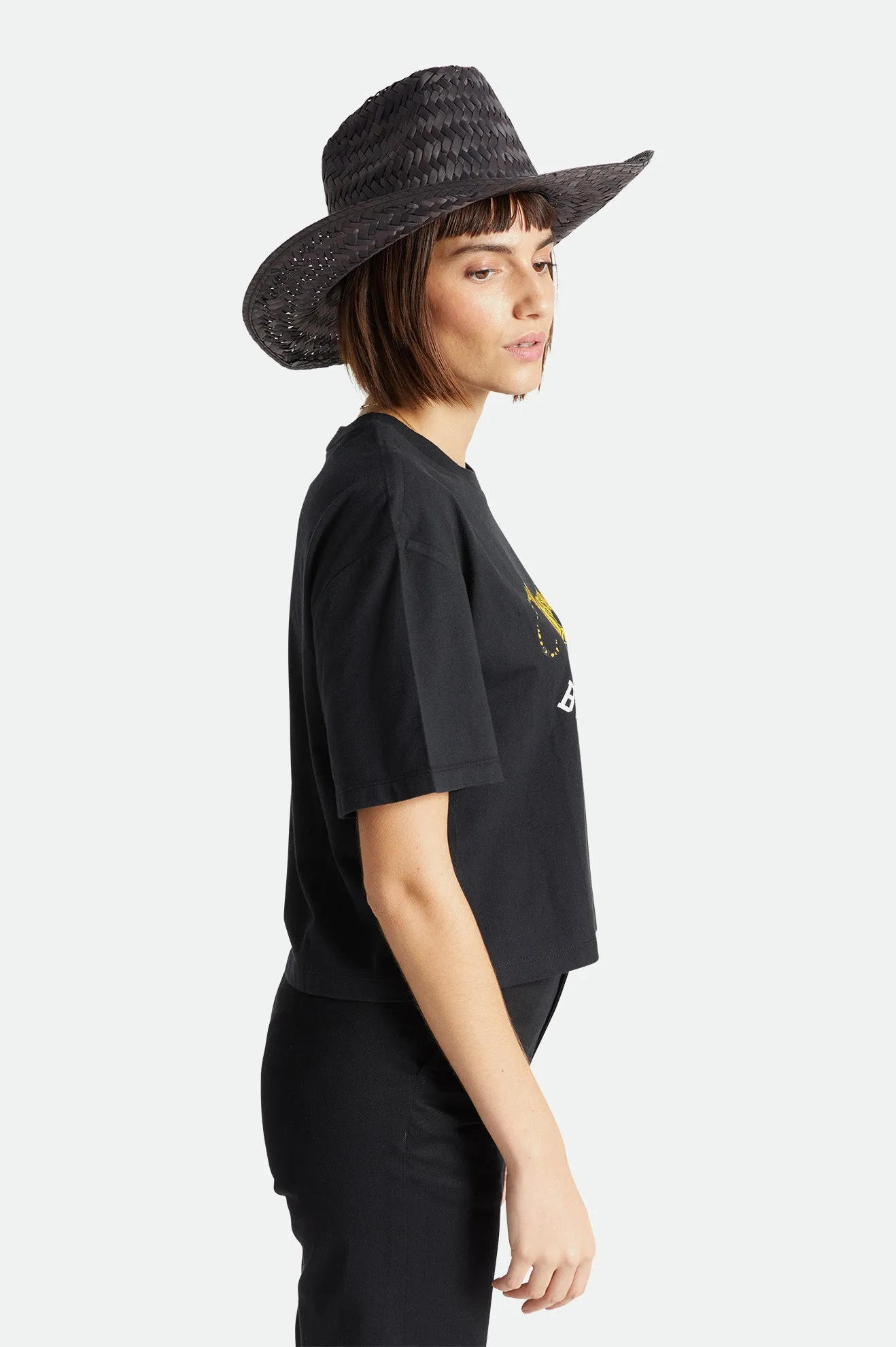 Houston Straw Cowboy Hat - Black