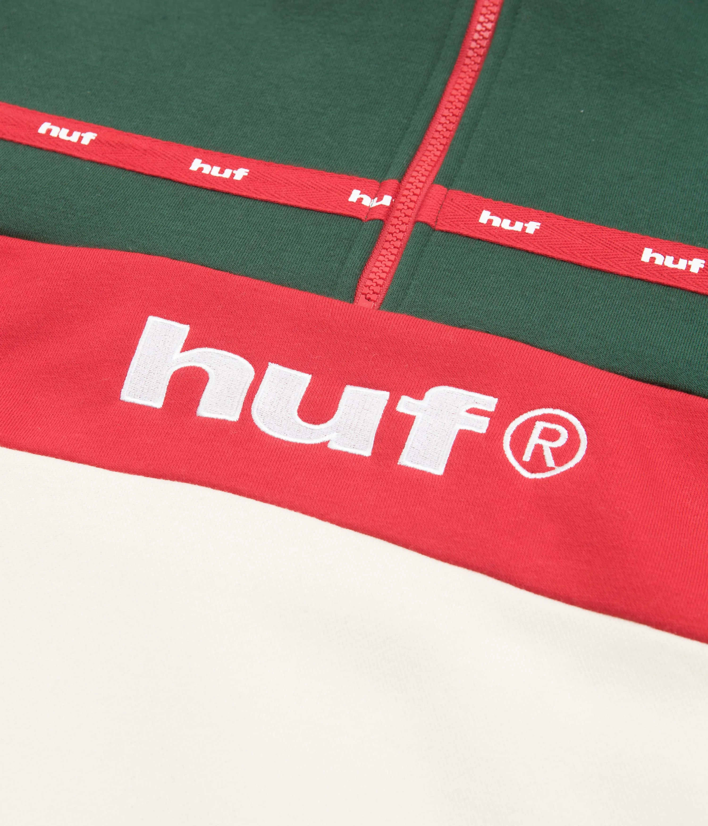 HUF Off White Taped 1/4 Zip Fleece