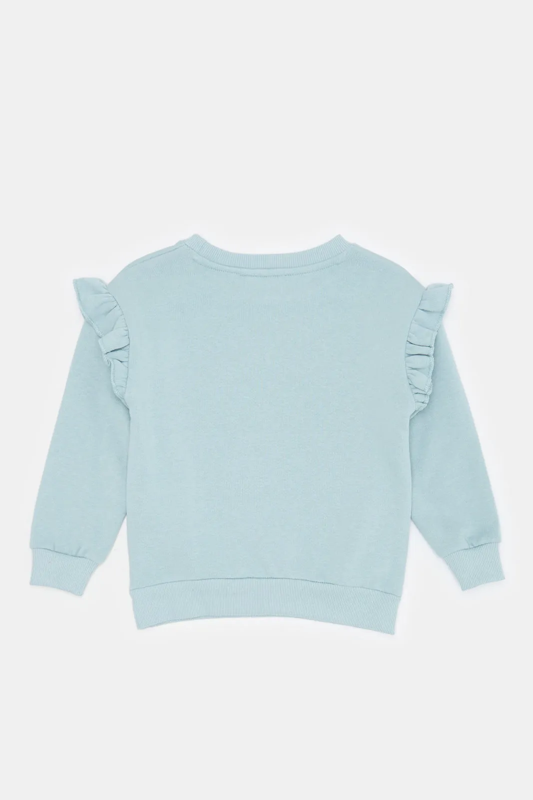 Infant Girls Blue Embellished Sweatshirt