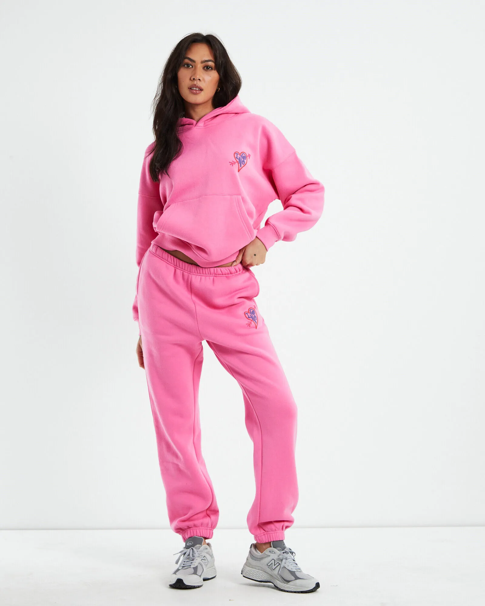 Insight Cross My Heart Fleece Joggers Pink